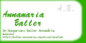 annamaria baller business card